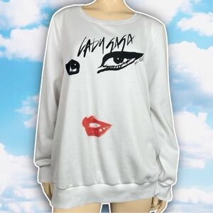 NWOT TORRID Lady Gaga Cozy Fleece Crew Neck Sweatshirt Born This Way Pop Music